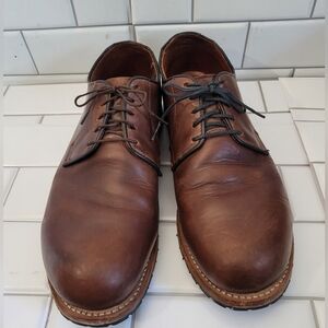 WOOD N STREAM 7030 Mens Brown Distressed Leather Oxford Shoe Lace Up Heavyweight